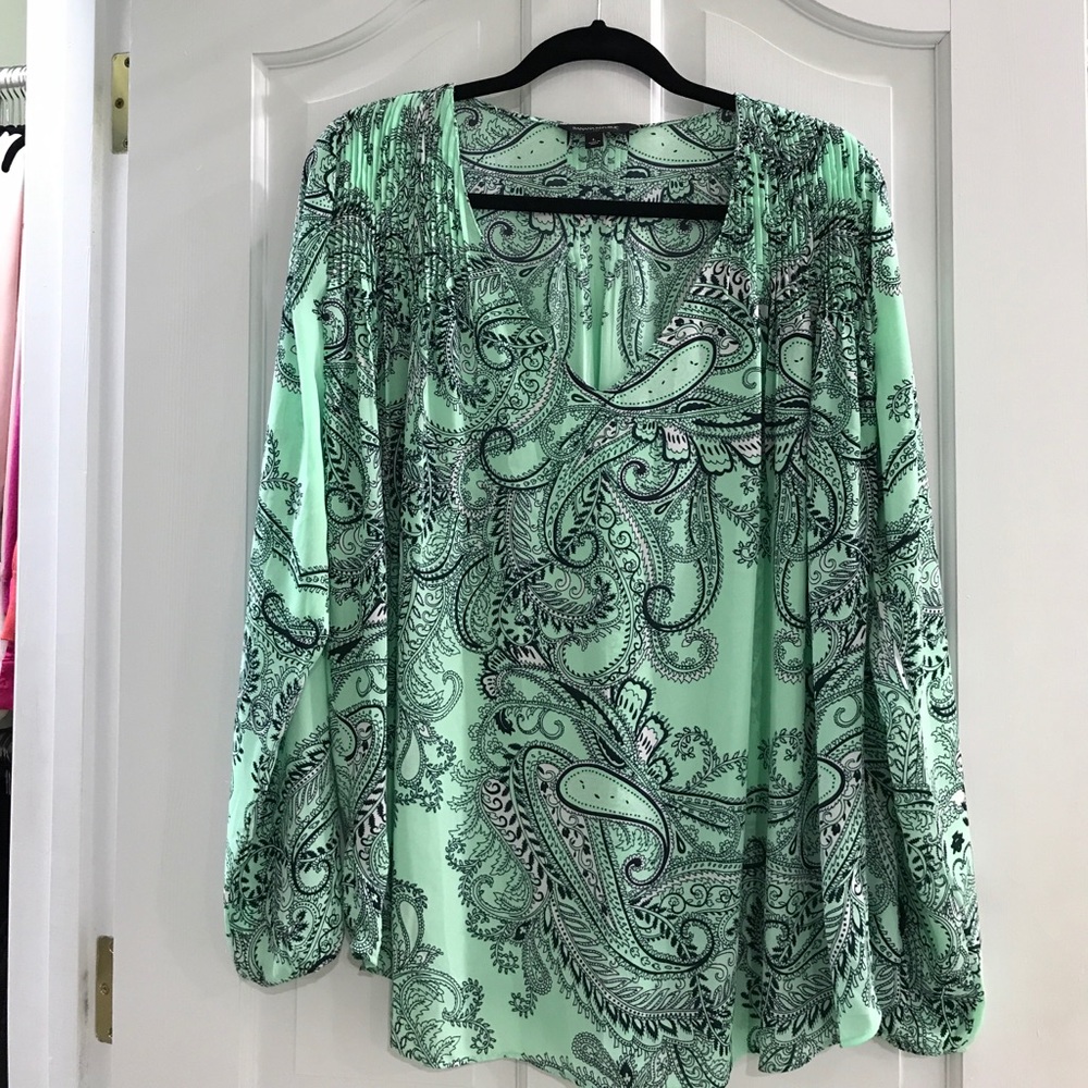 Green paisley tunic