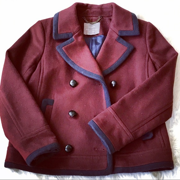 J. Crew Jackets & Blazers - J. Crew gorgeous & warm burgundy wool coat