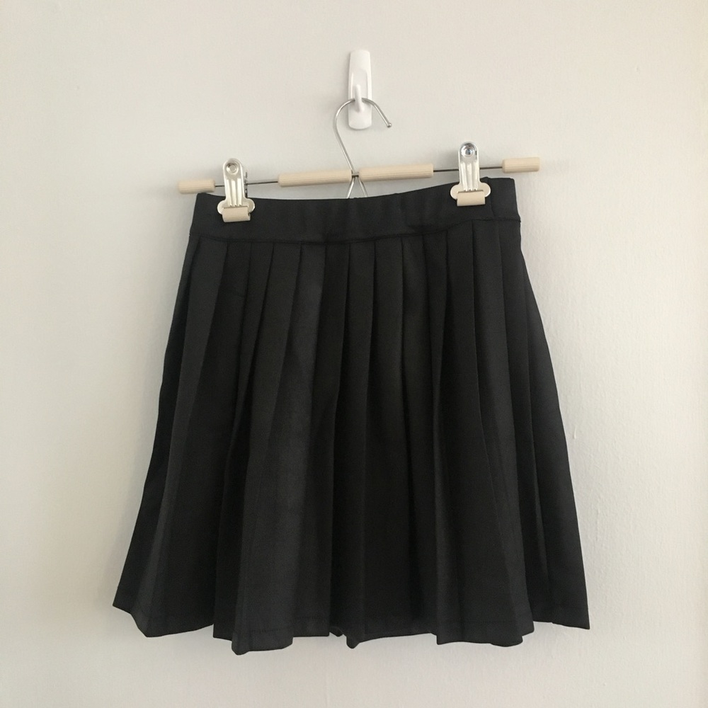 Faux Leather Black Mini Skirt
