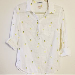 Merona Pineapple Collared atop