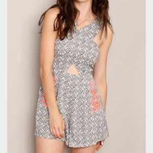 MINKPINK Night Rider Printer Romper with Pockets