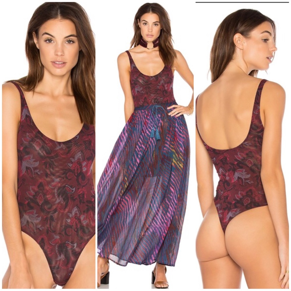 Intimately FP So Fresh floral sheer mesh bodysuit