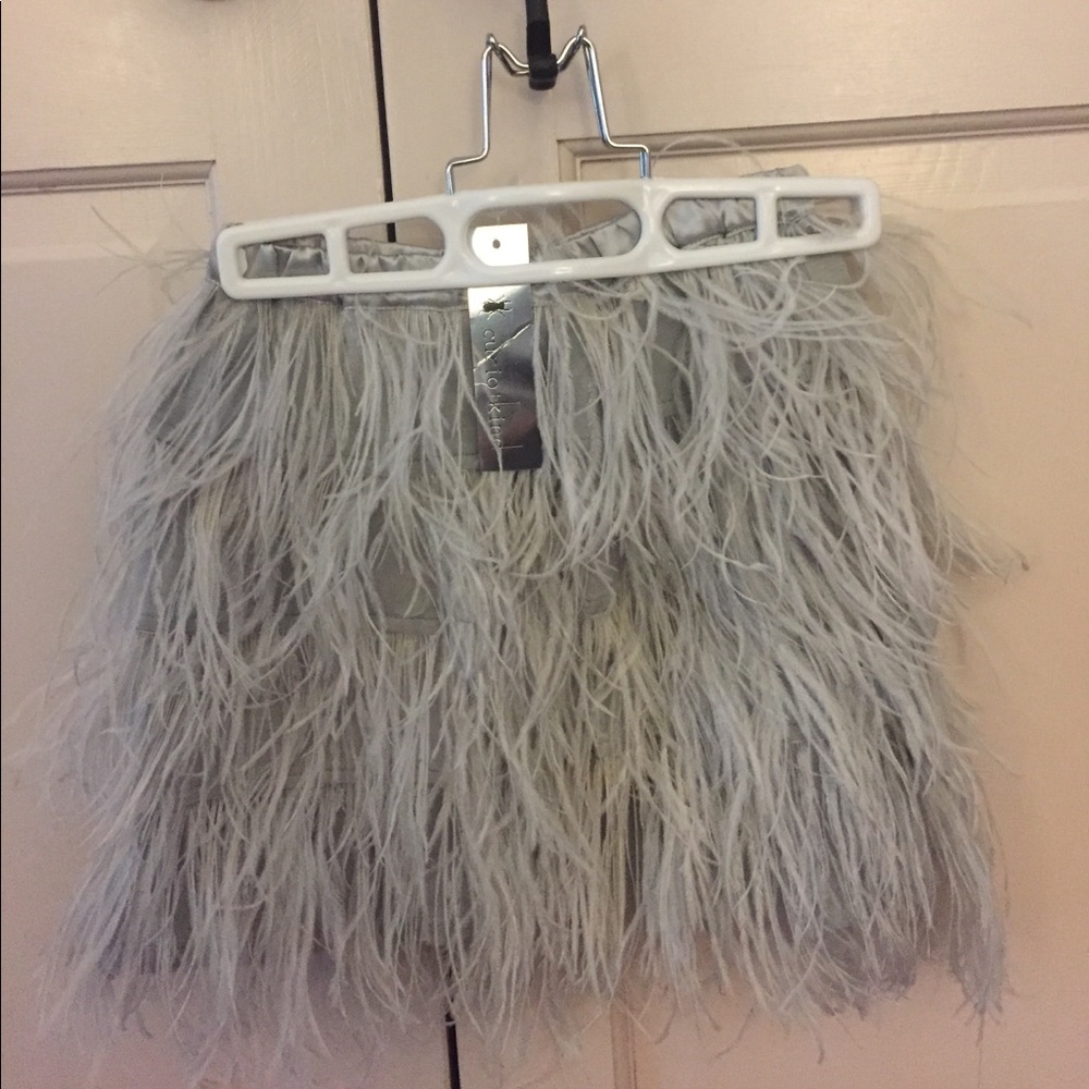 Curio+Kind feather children mini skirt