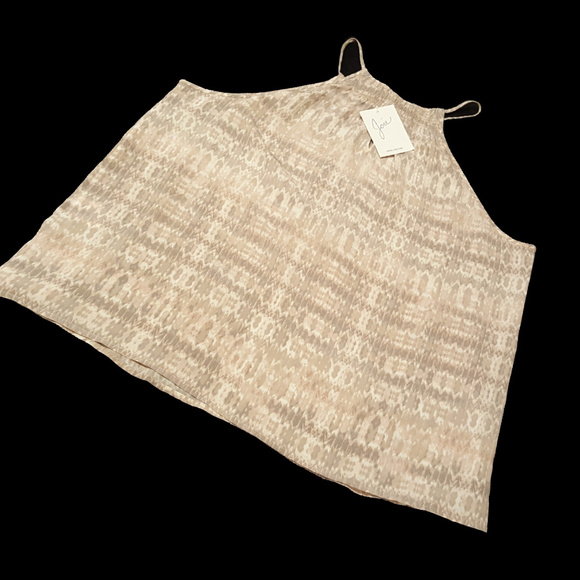 Joie Esmee Sandshell Smocked-Neck Silk Top Size L - Picture 8 of 8