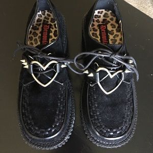 black platform creepers 🖤 with spikes