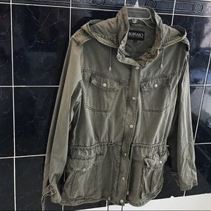Buffalo David Bitton Olive Green Utility Jacket