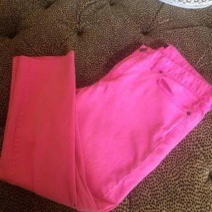 J. Crew Hot Pink Toothpick Jeans