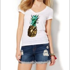 NY&CO sequin pineapple tee