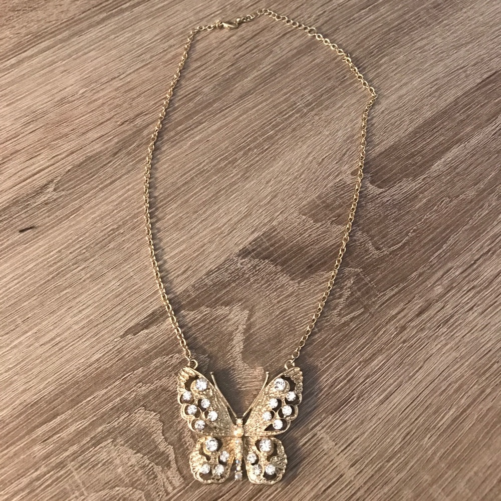 Bejeweled Butterfly Necklace