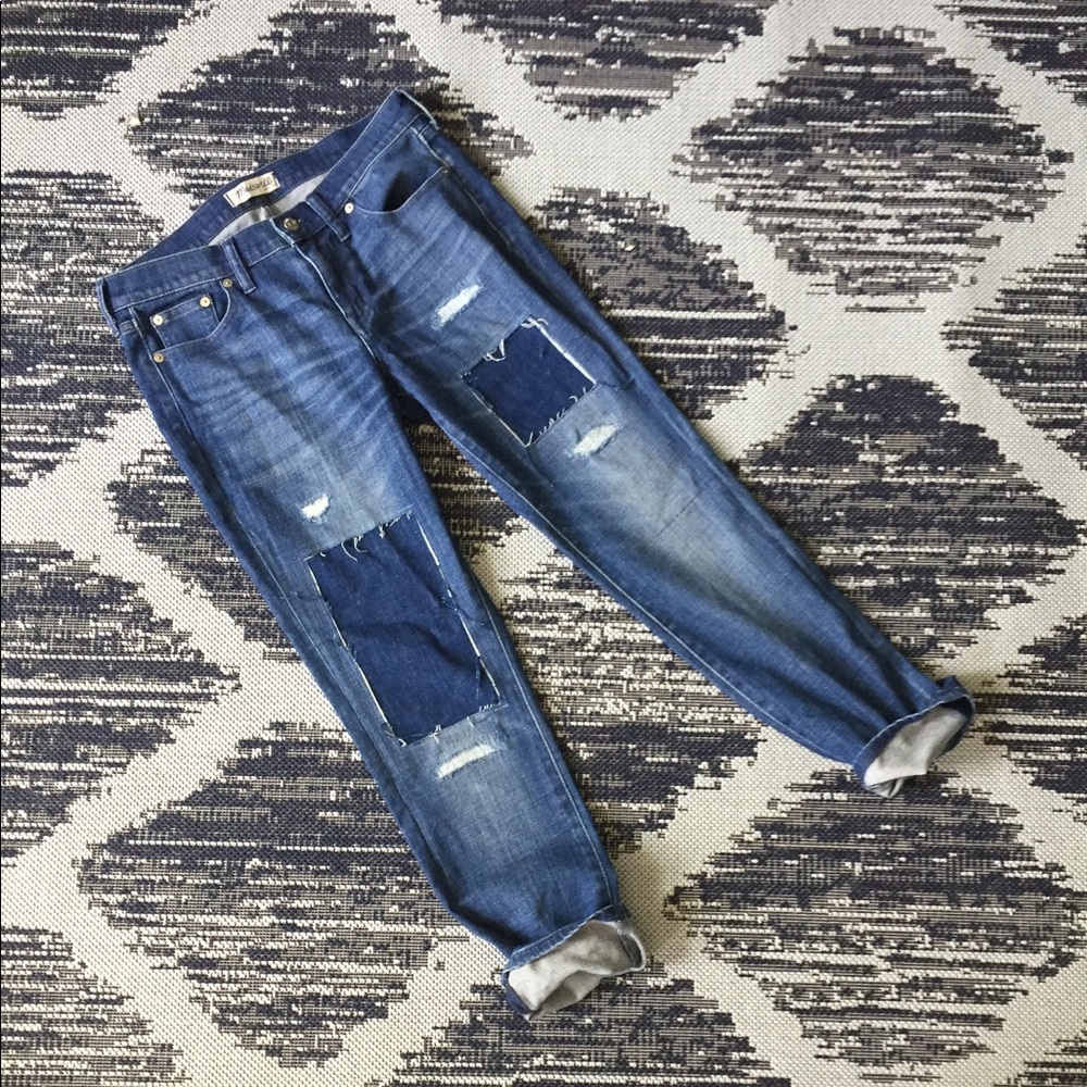 Patched Slim Boyfriend Jean (Madewell)