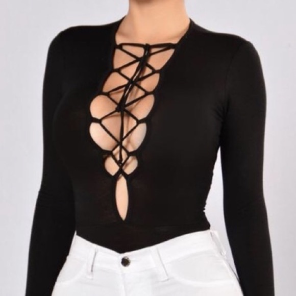 Fashion Nova Tops - Criss cross body suit Fashion Nova Tops - Criss cross body suit