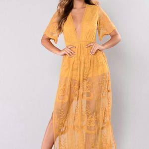 Fashion Nova Mustard dress
