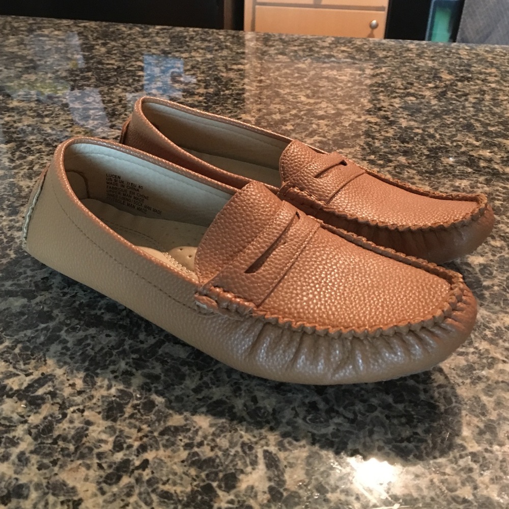 JustFab Brown Moccasins
