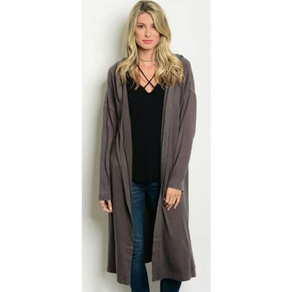 HP|| 🌟NEW! Hooded Longline Cardigan Sweater - Picture 3 of 6