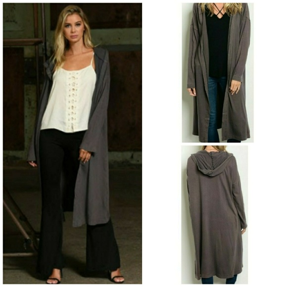 HP|| 🌟NEW! Hooded Longline Cardigan Sweater - Picture 2 of 6