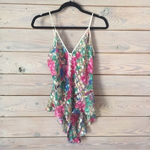 Victoria secret sheer floral bodysuit