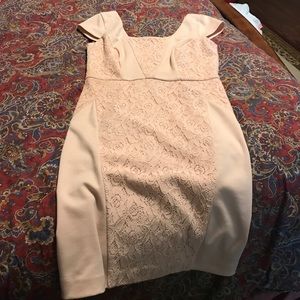 Pink dress with lace detail