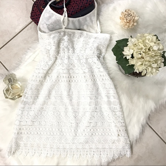 H&M WHITE PRETTY DRESS SIZE XSMALL - Picture 2 of 5