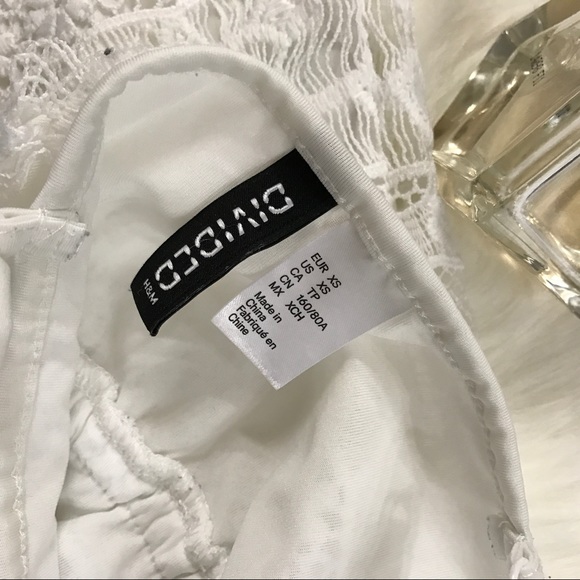 H&M WHITE PRETTY DRESS SIZE XSMALL - Picture 4 of 5