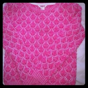 Girls lightweight pink sweater