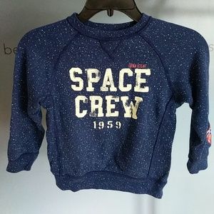 Kids sweatshirt space crew