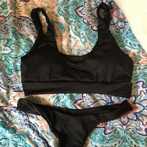 Zaful twisted side thong bikini and padded top