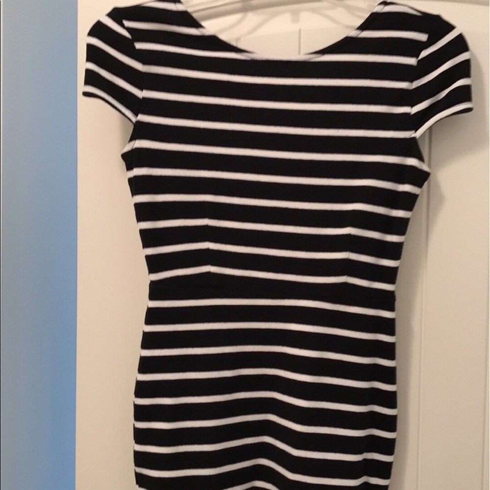 Striped bodycon dress