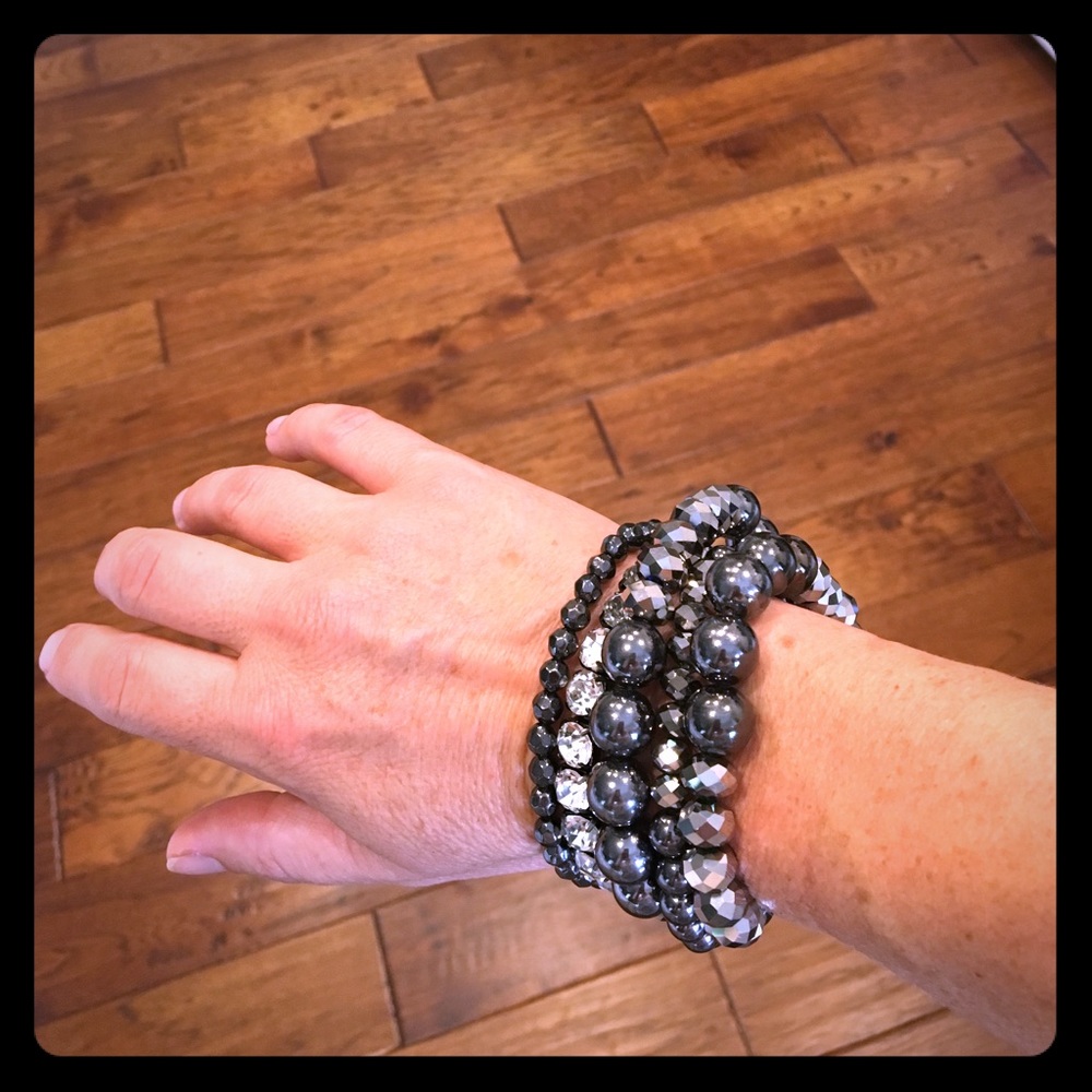 Metallic Grey Bangle Set (have 5 sets!)