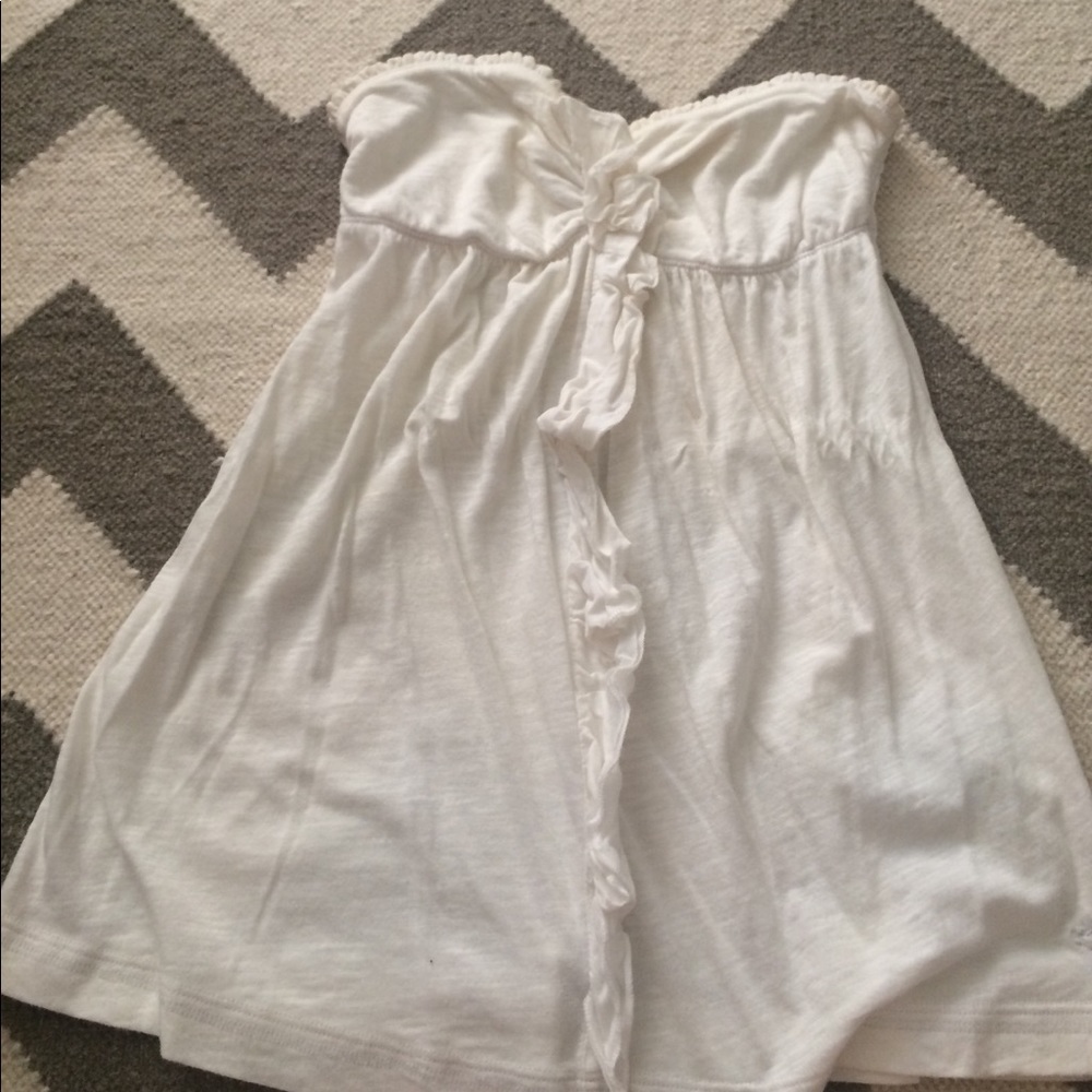 Abercrombie and Fitch white strapless top
