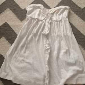 Abercrombie and Fitch white strapless top