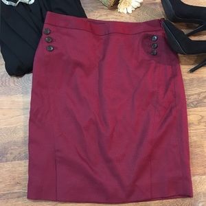 NWT wine colored pencil skirt by The Limited