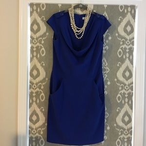 Calvin Klein pocket cowl neck dress sz 8, EUC