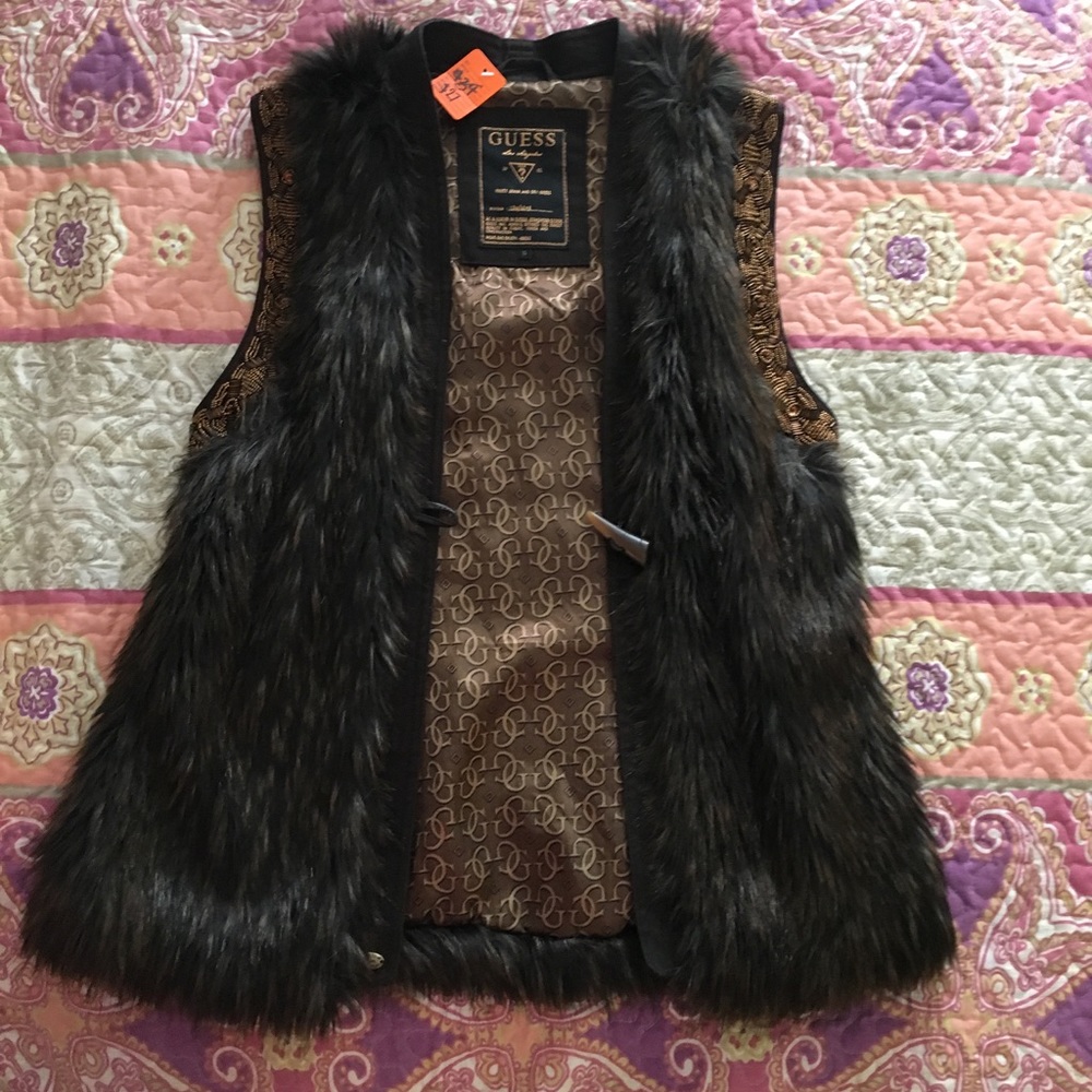 VINTAGE Guess Fur Vest