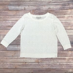 Ann Taylor Loft Off White Light Sweatshirt