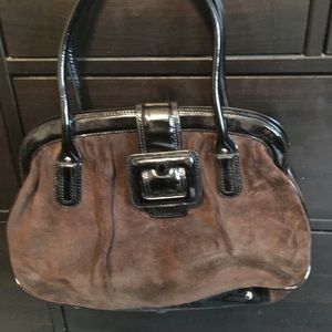 Brown suede purse