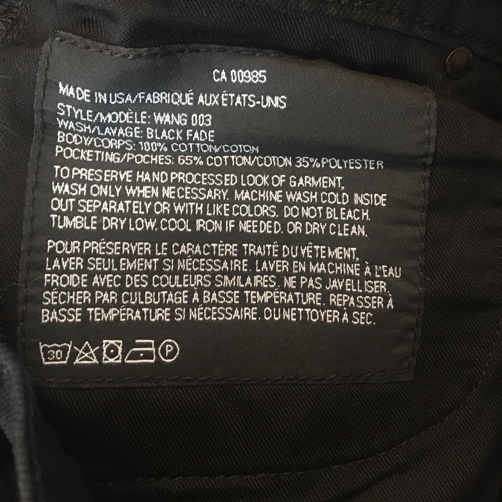 Alexander Wang 003 Boyfriend Black Jeans NWT - Picture 6 of 6