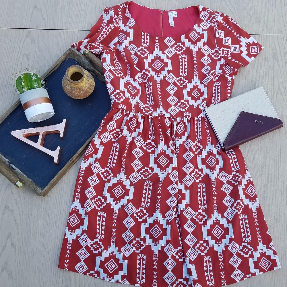 SugarMint Aztec Midi-Dress