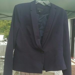 Dark black cinched waist jacket