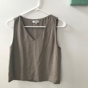 Aritzia Grey Sleeveless Dress Top (XS)
