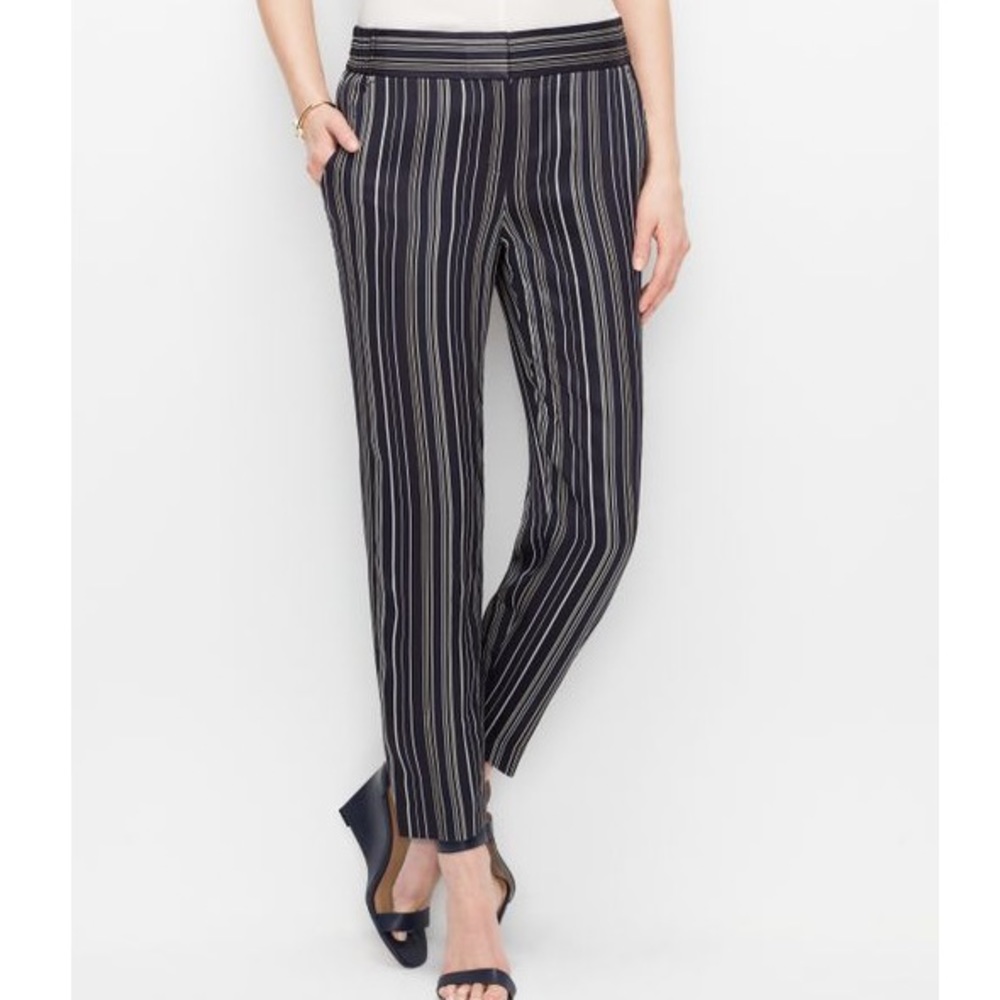 Ann Taylor striped ankle pants