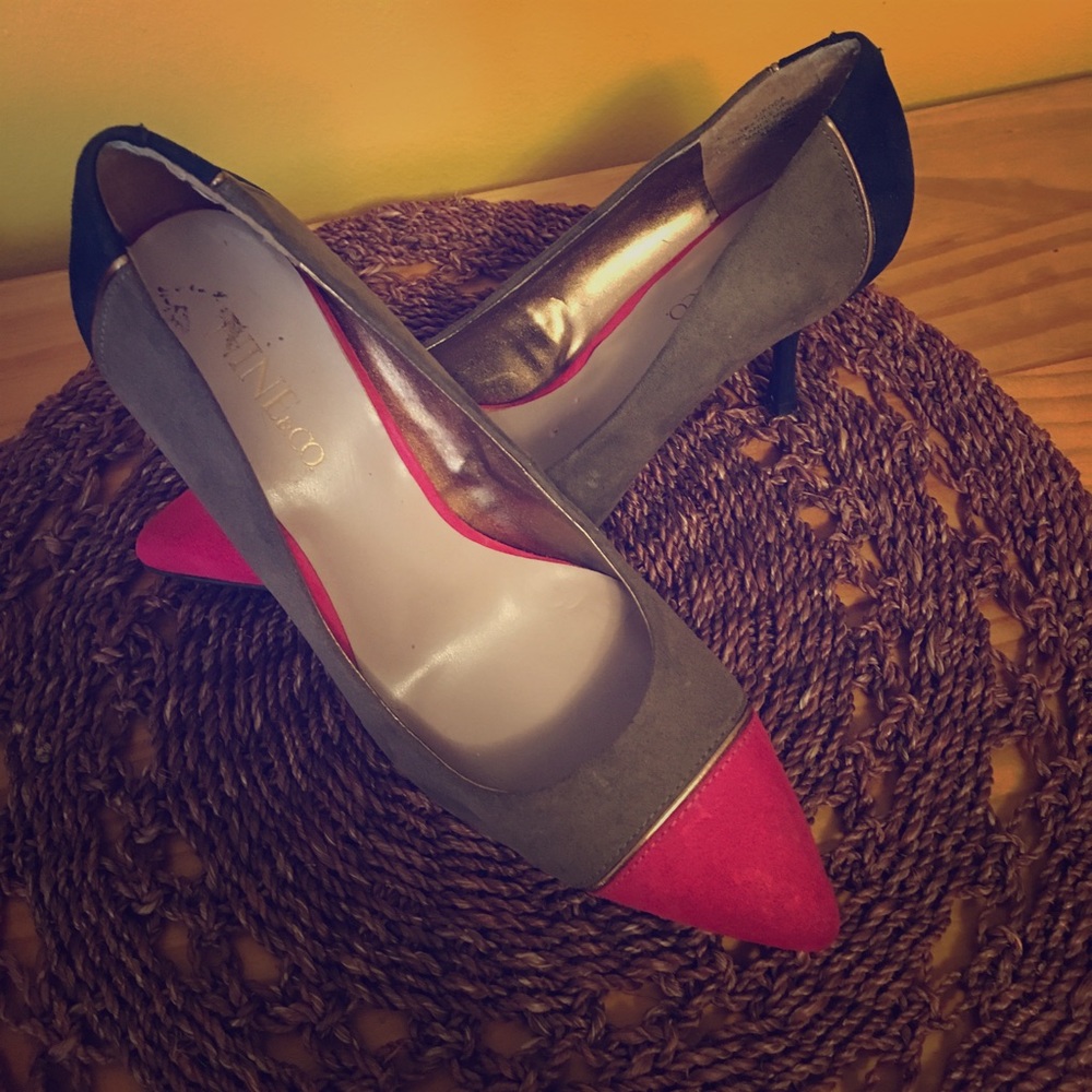 Color Block Suede Pump Shoes 👠