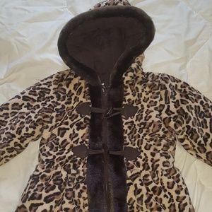 Girls leopard fall coat