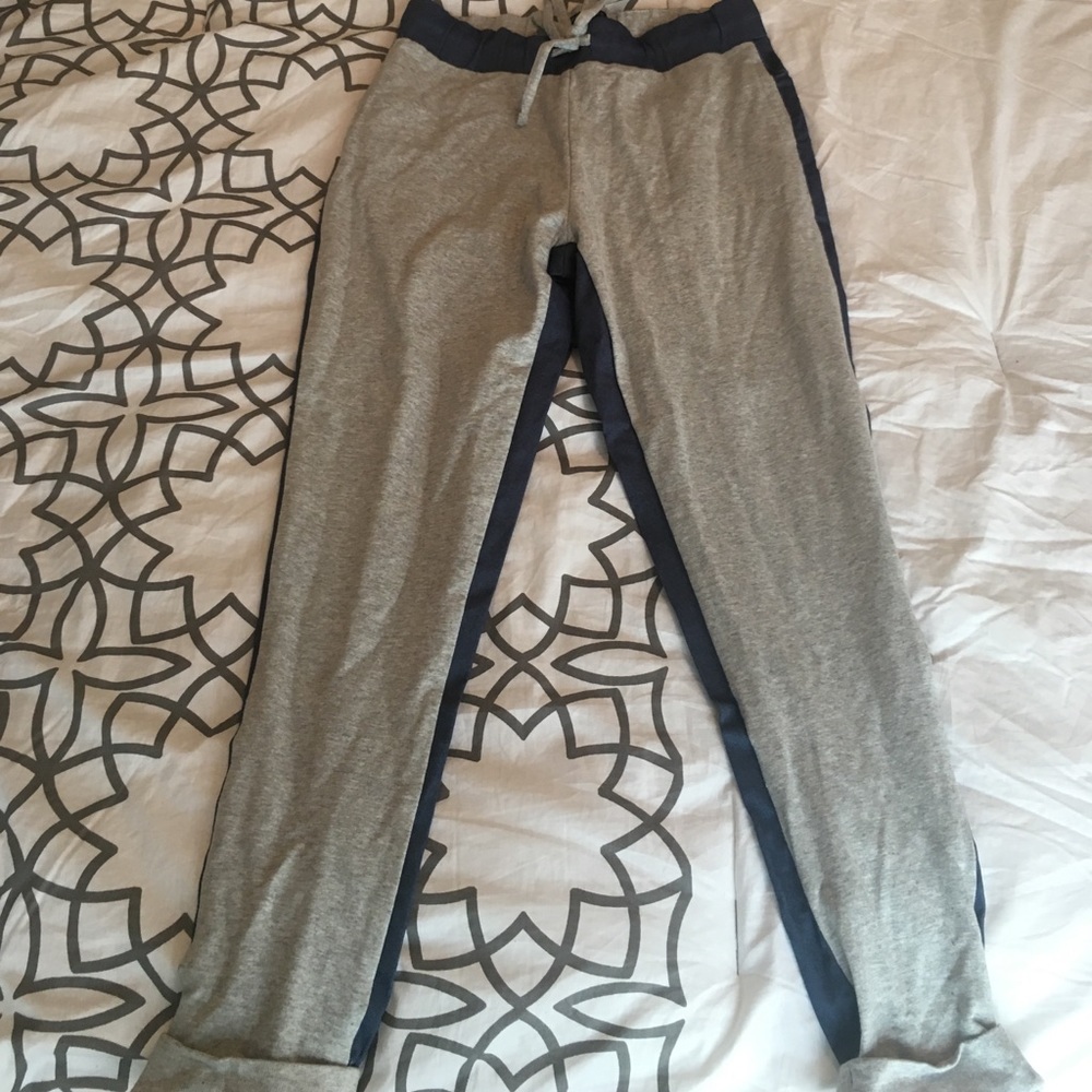 half sweat half jean joggers