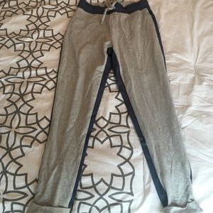 half sweat half jean joggers