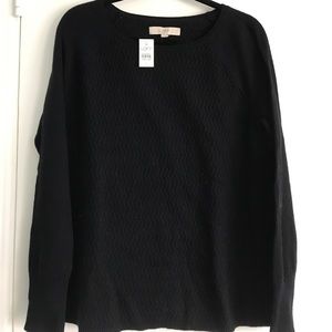 Loft black sweater NWT