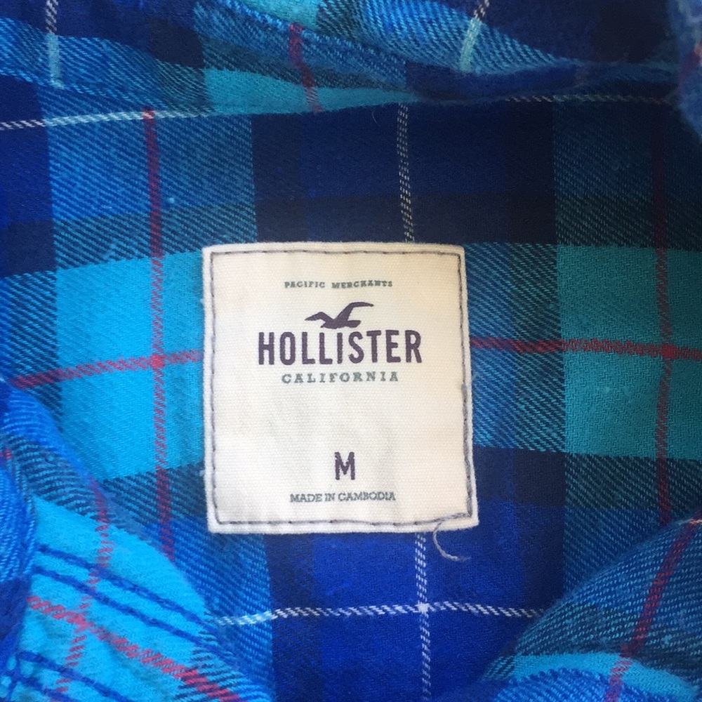 💰Blue plaid button up shirt - Picture 4 of 7