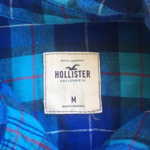 💰Blue plaid button up shirt - Picture 4 of 7