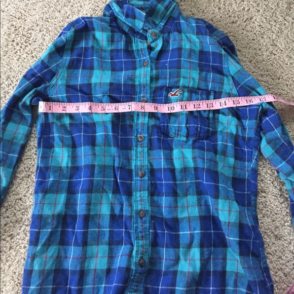 💰Blue plaid button up shirt - Picture 7 of 7