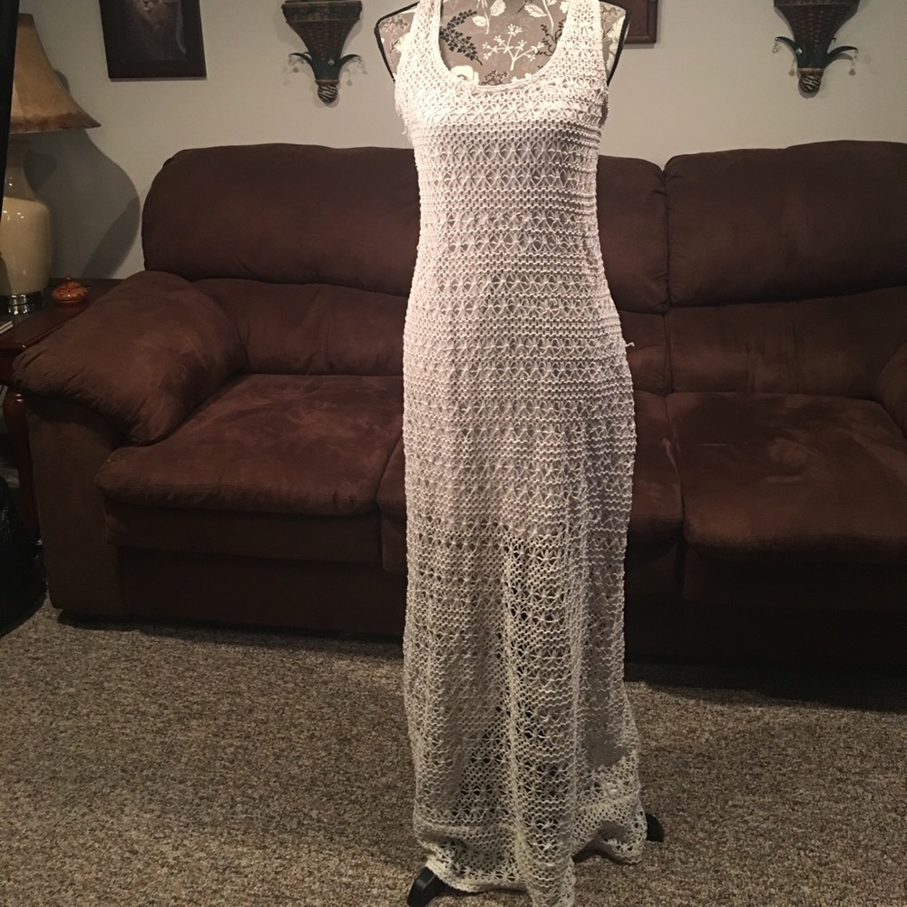 Crocheted white Maxi Dress