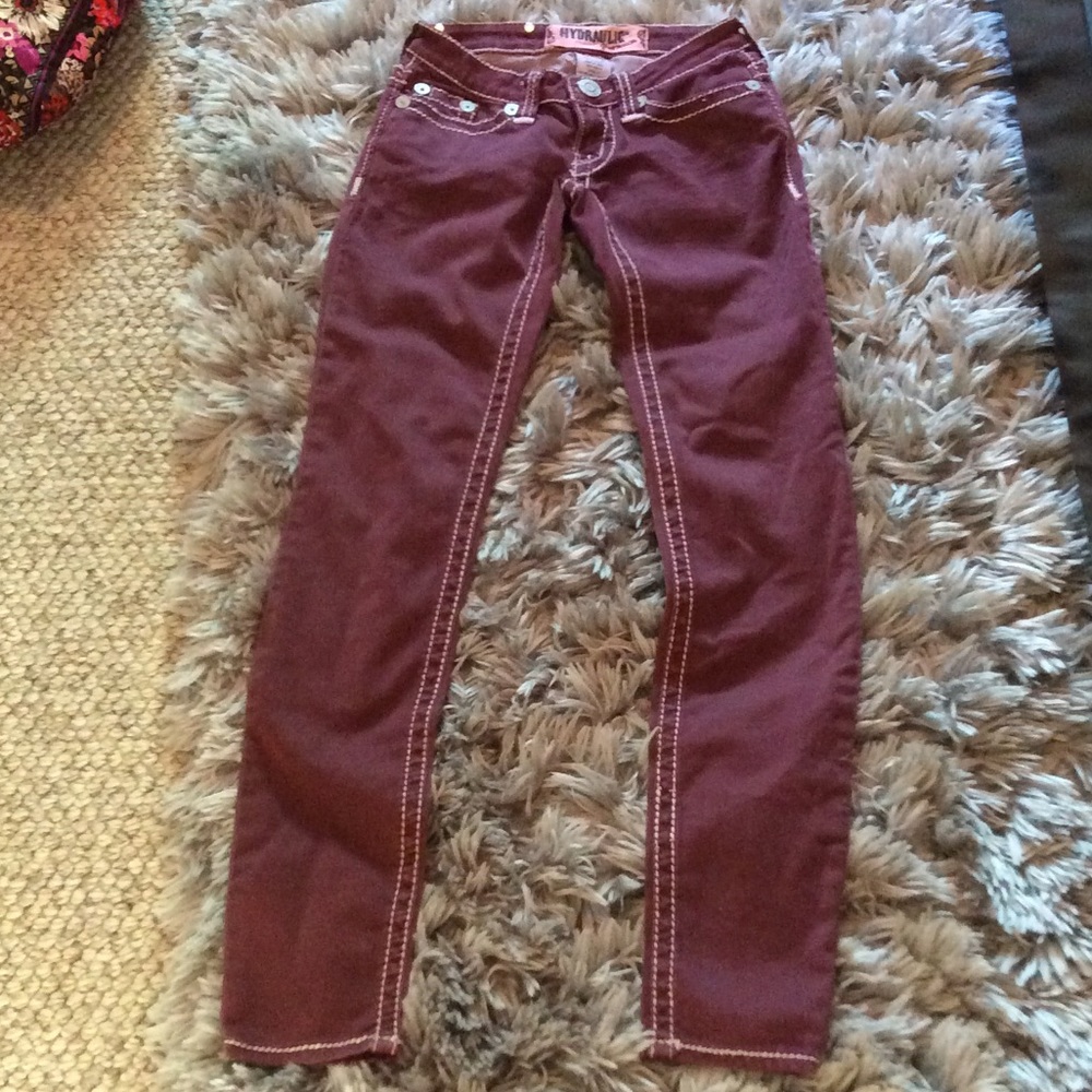 HYDRAULIC BURGUNDY RED Jeans